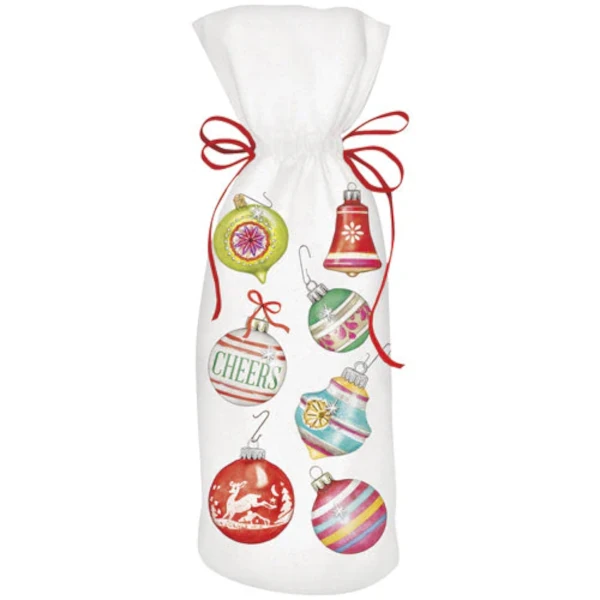 Mary Lake-Thompson Holiday Scattered Ornaments Wine Bag