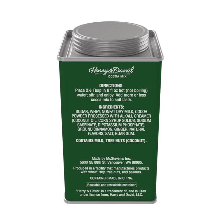Harry & David Holiday Gingerbread Chocolate Truffle Cocoa Mix 6.25oz