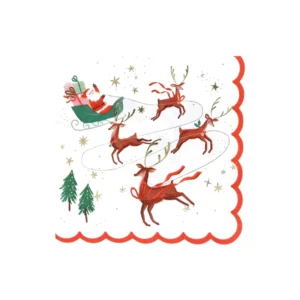 Meri Meri Santa, Sleigh & Reindeer Napkins (Pack of 16)
