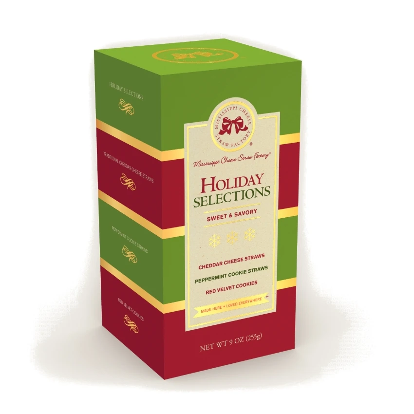 Mississippi Cheese Straw Factory Classic Holiday Selections Assortment