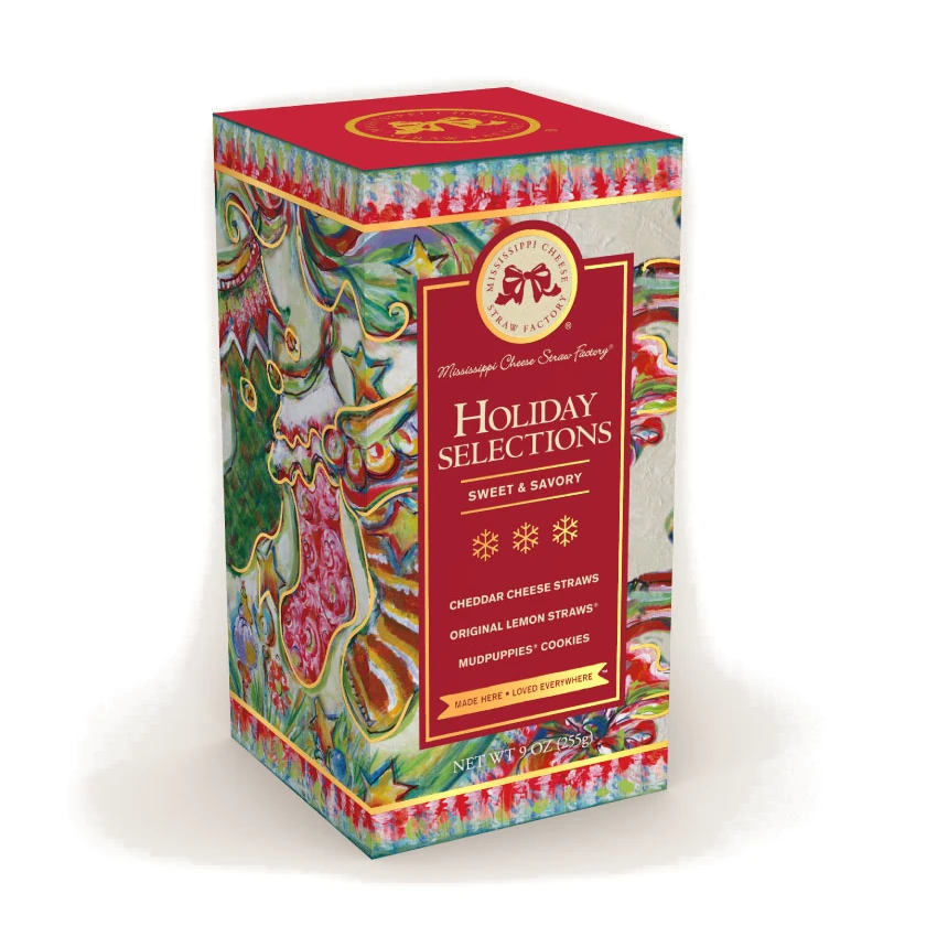 Mississippi Cheese Straw Factory Joyous Holiday Selections Assortment
