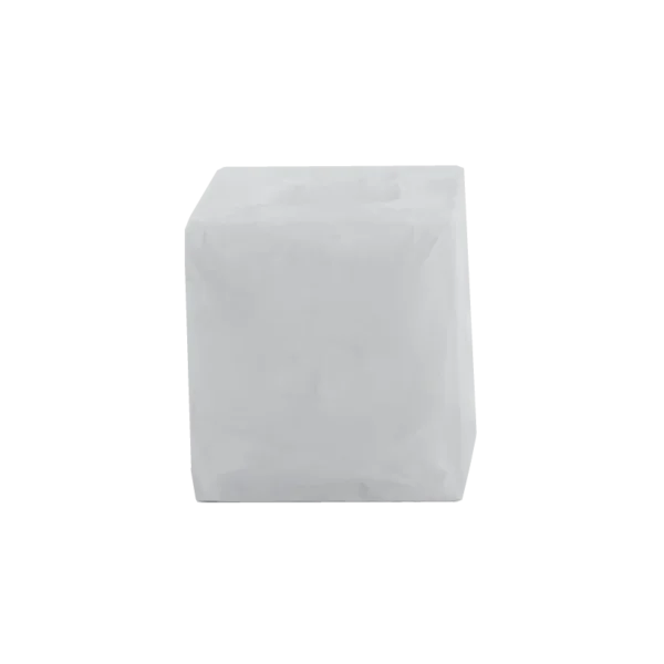 Nashi Home Small Square Bathroom Tissue Box - White Swirl