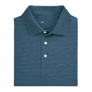 Onward Reserve Scout Stripe Performance Polo - Blue Wing Teal