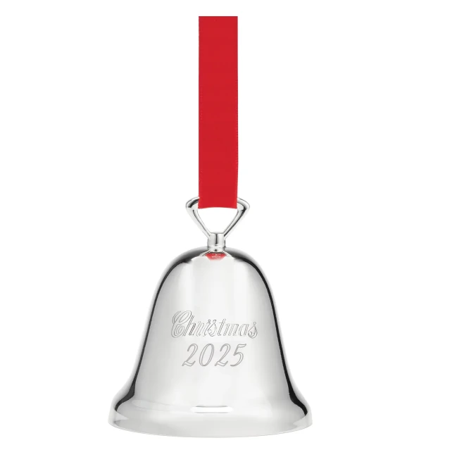 Reed and Barton 2025 Annual Christmas Bell Silverplate Ornament