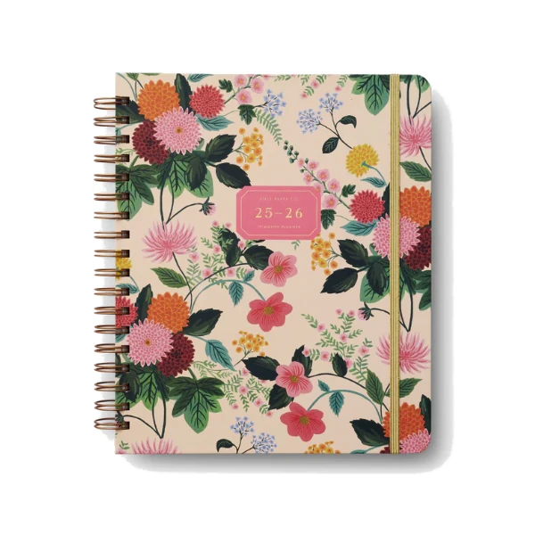 Rifle Paper Co. 2025-2026 17-Month Academic Hardcover Spiral Planner - Dahlia Rifle Paper Co. 2025-2026 17-Month Academic Hardcover Spiral Planner - Dahlia