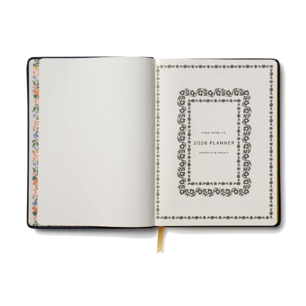 Rifle Paper Co. 2026 12-Month Embroidered Bookbound Planner - Wildwood