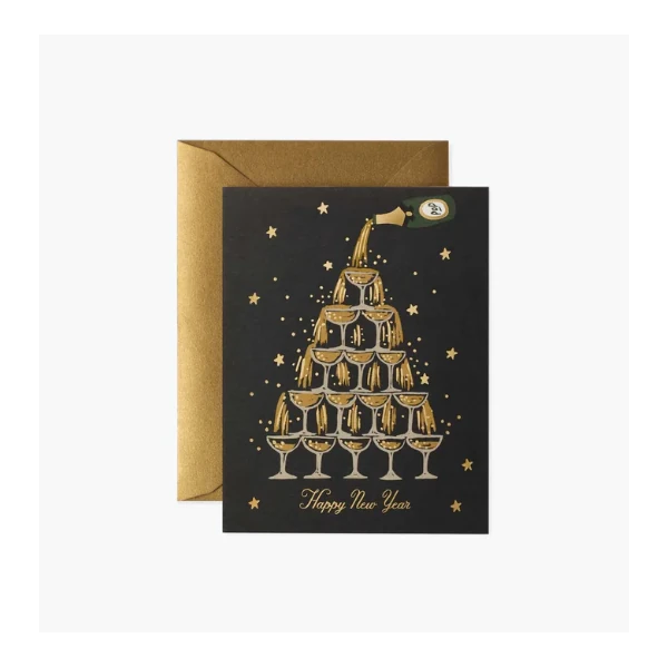 Champagne New Year Boxed Card Set of 8