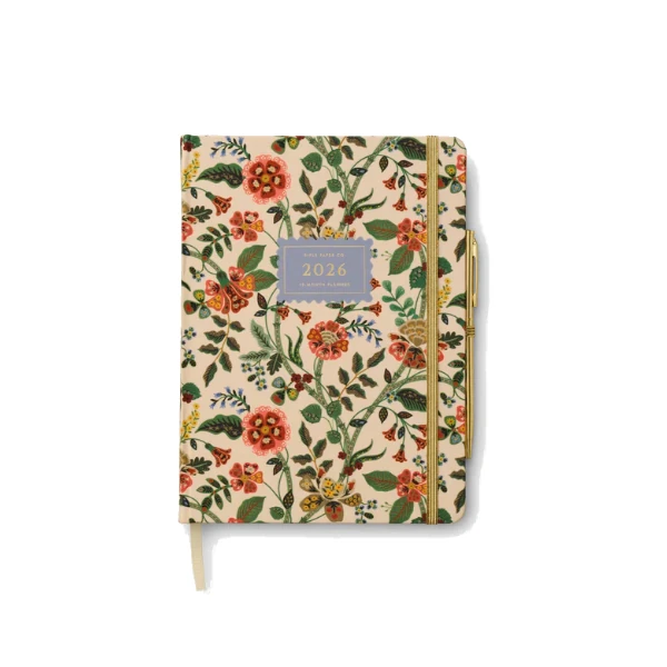 Rifle Paper Co. 2026 12-Month Hardcover Planner with Pen - Gracie