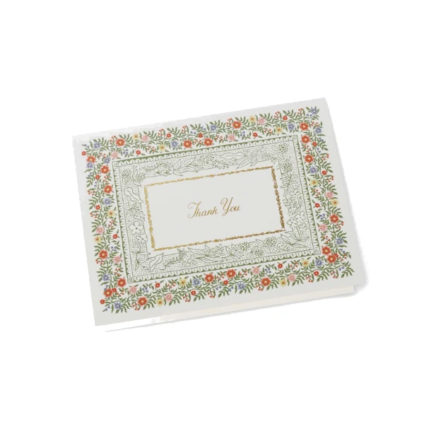 Rifle Paper Co Rosette Thank You Card - Boxed Set of 8