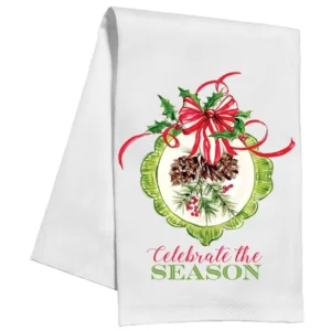 Rosanne Beck Traditional Pine Celebrate the Season Kitchen Towel