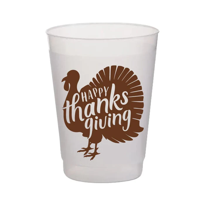 Rosanne Beck Happy Thanksgiving Turkey Frost Flex Cup
