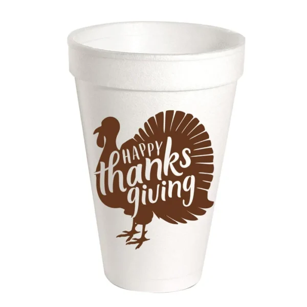 Rosanne Beck Happy Thanksgiving Turkey Styrofoam Cup