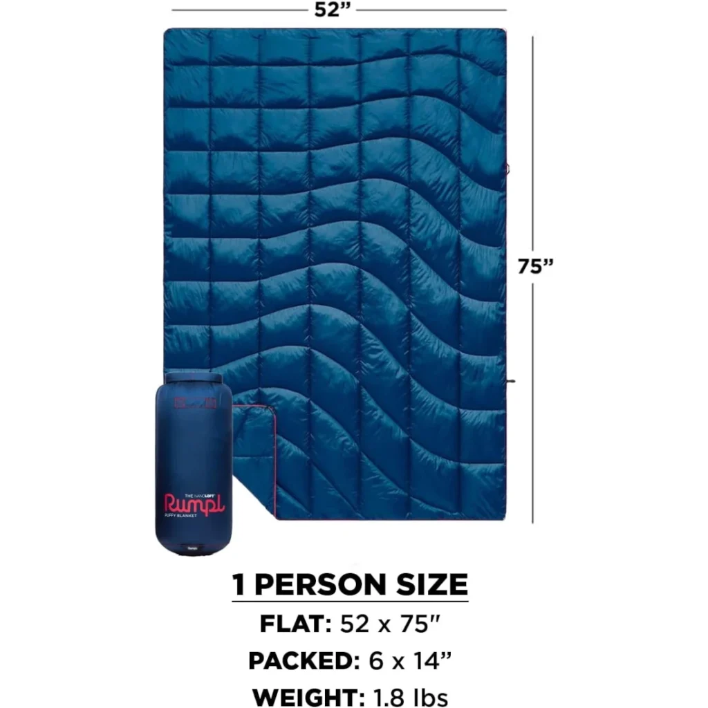 Rumpl NanoLoft Puffy Blanket - Deepwater, 52 X 75"