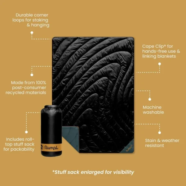 Rumpl Original Puffy Blanket - Black