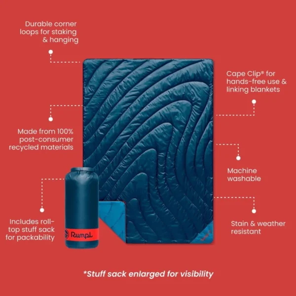 Rumpl Original Puffy Blanket - Deepwater