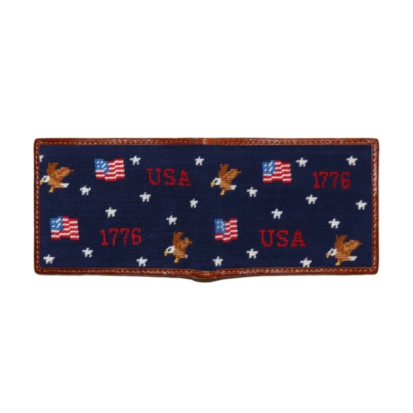 Smathers & Branson Americana Pattern Wallet (Dark Navy)
