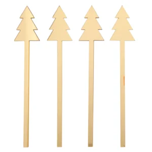 Santa Barbara Design Mirrored Gold Tree Stir Sticks - Set of 4