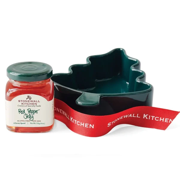 Stonewall Kitchen Red Pepper Jelly Tree Ramekin Gift Set