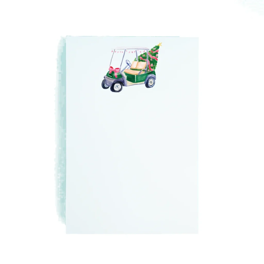 Taylor Paladino Holiday Golf Cart Notepad