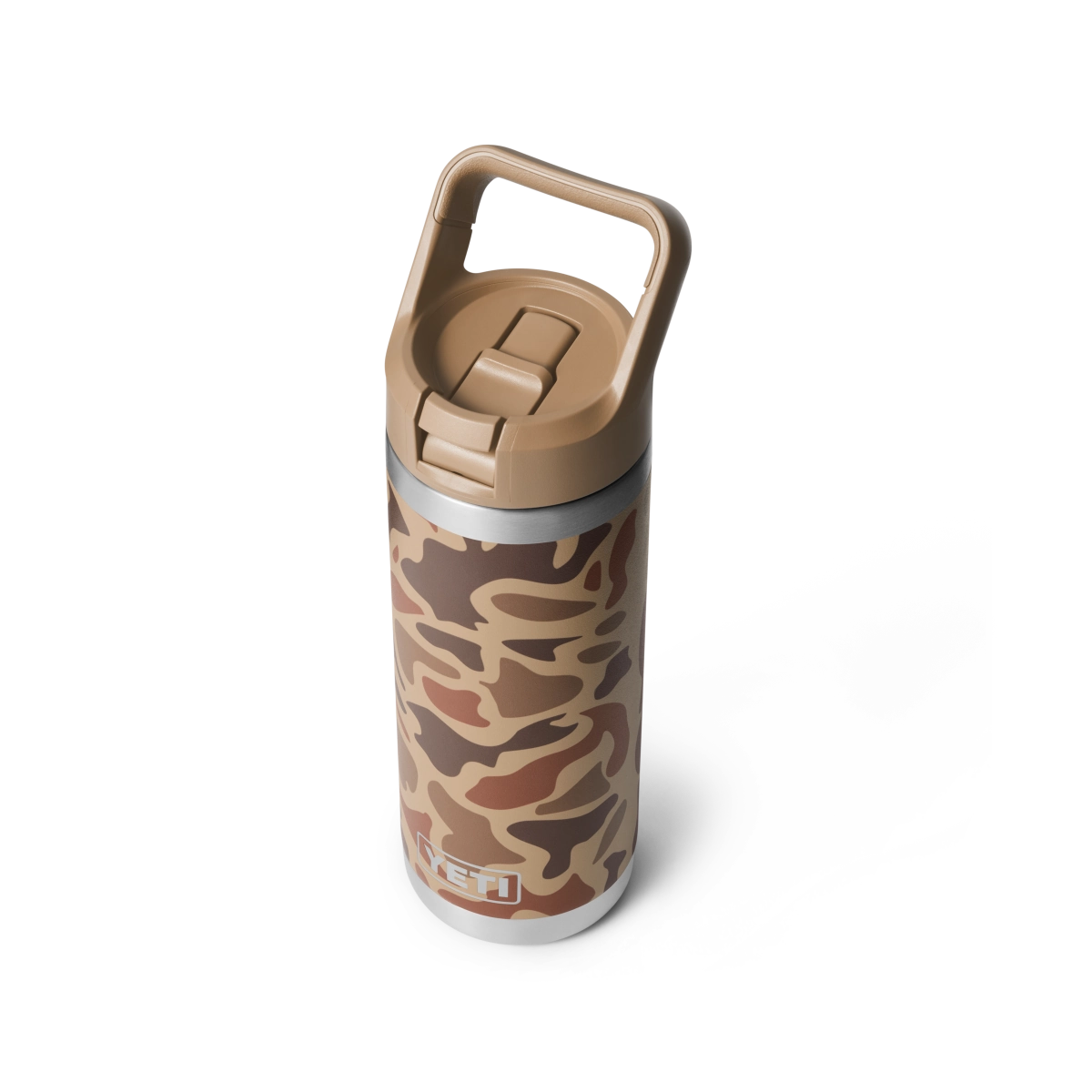 Yeti Rambler 18oz Water Bottle with Color Matched Straw Cap - Wetlands Camo