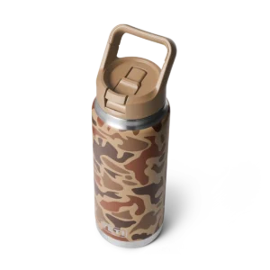 Yeti Rambler 26oz Bottle with Color Matched Straw Cap - Wetlands Camo