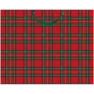 Caspari Royal Plaid Jumbo Gift Bag