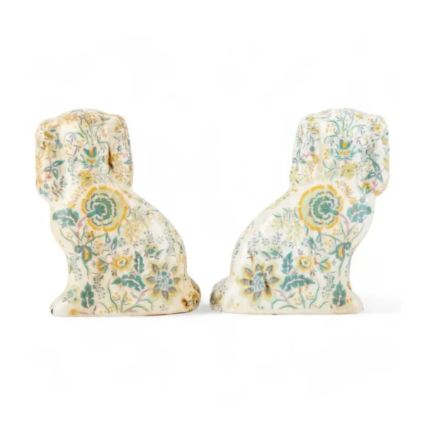 Danny's Porcelain Staffordshire Style Dog Figurines - Chimney Pattern, Small