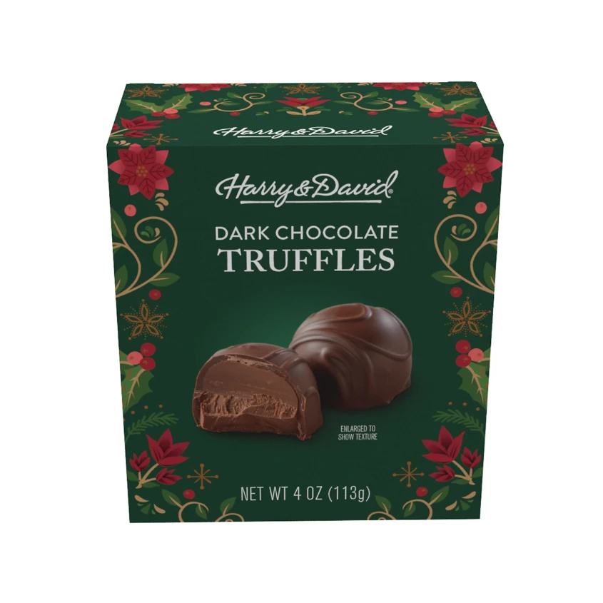 Harry and David Holiday Dark Chocolate Truffle - 4 oz.