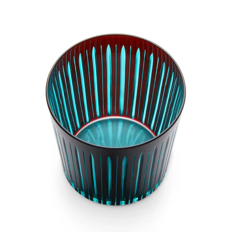 L'Objet Prism Double Old Fashioned Glass - Bordeaux