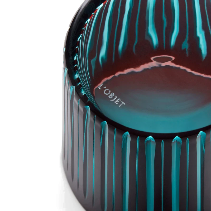 L'Objet Prism Double Old Fashioned Glass - Bordeaux