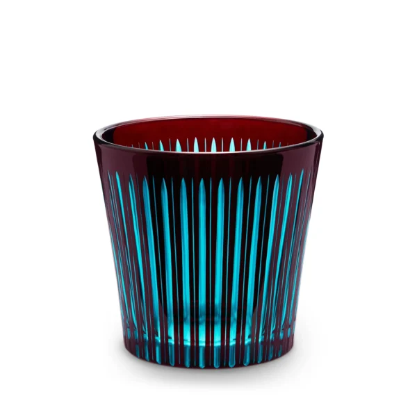 L'Objet Prism Ice Bucket + Tongs - Bordeaux