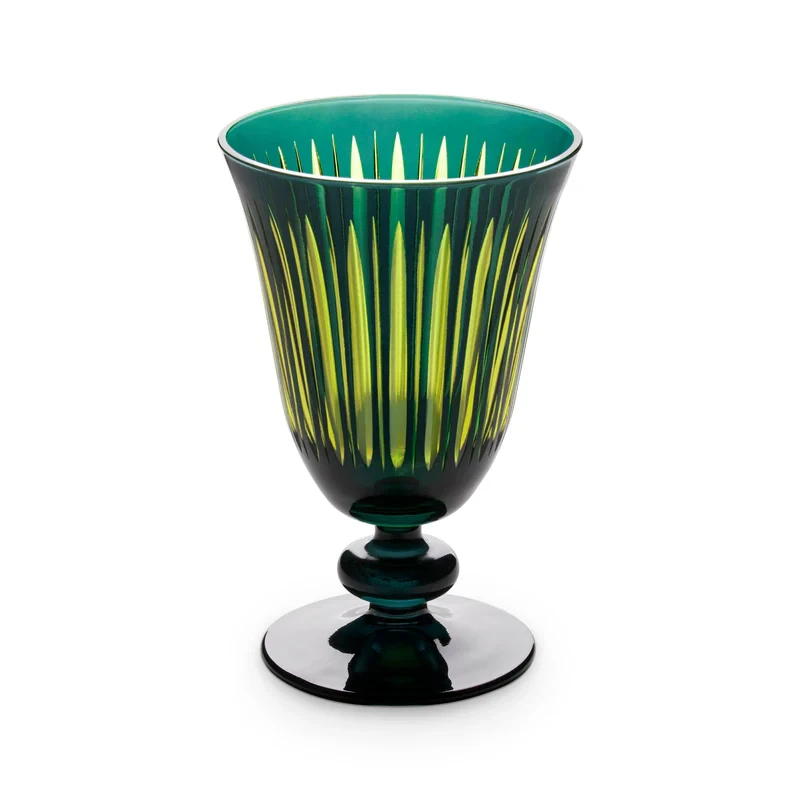 L'Objet Prism Wine Glass - Green