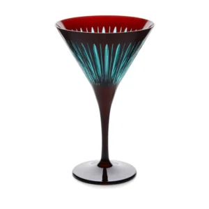 L'Objet Prism Martini Glass - Bordeaux