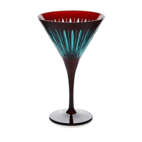 L'Objet Prism Martini Glass - Bordeaux