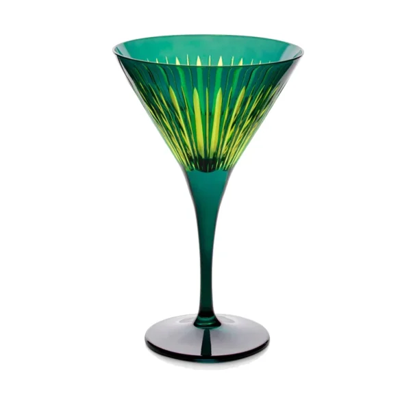L'Objet Prism Martini Glass - Green