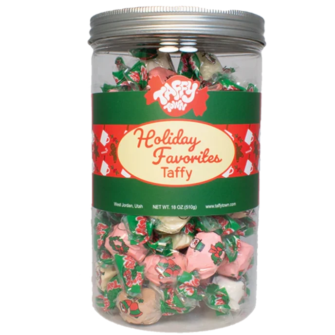 Taffy Town 18 oz. Holiday Favorites Gift Canister Taffy Town 18 oz. Holiday Favorites Gift Canister