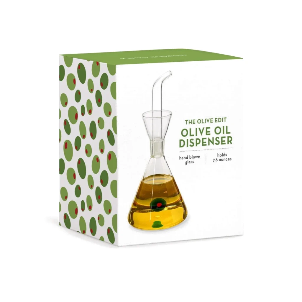 Two's Company Olive Oil Dispenser with Olive Icon in Gift Box