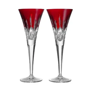 Waterford Lismore Red Toasting Flute Set