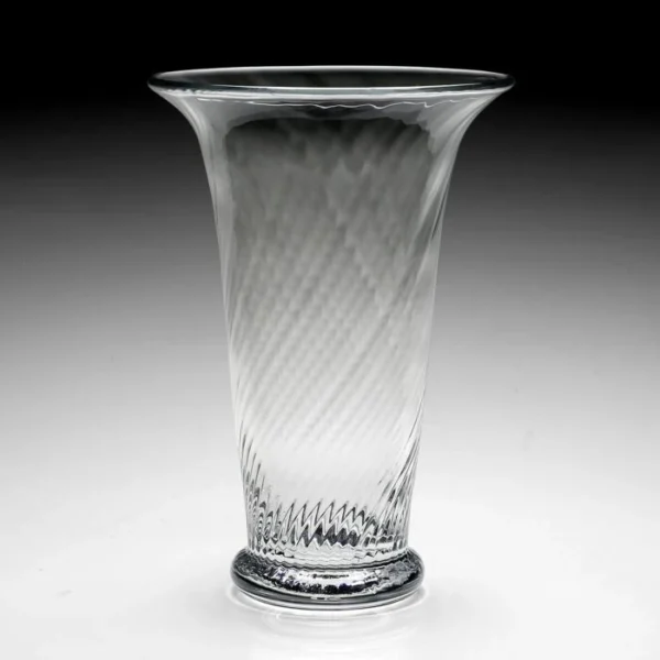 William Yeoward Crystal Waves Flower Vase 10"