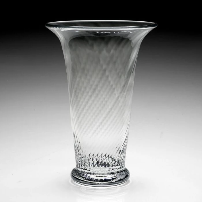 William Yeoward Crystal Waves Flower Vase 10"