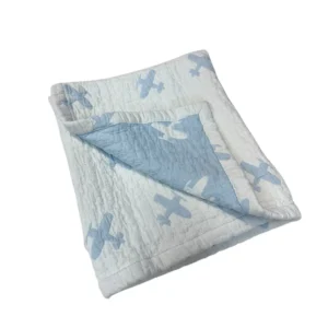 A Soft Idea Airplane Baby Blanket, Blue