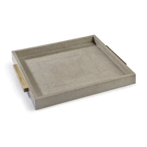 Regina Andrew Square Shagreen Boutique Tray Ivory Grey