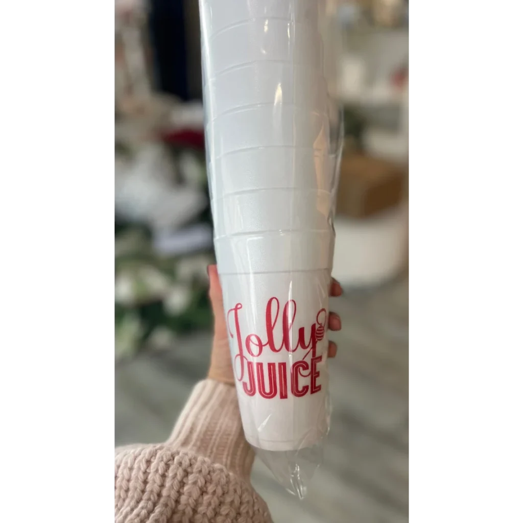Rosanne Beck Jolly Juice Styrofoam Cups