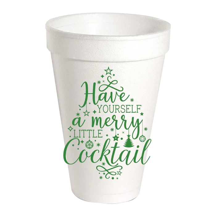 Rosanne Beck Merry Little Cocktail Styrofoam Cups