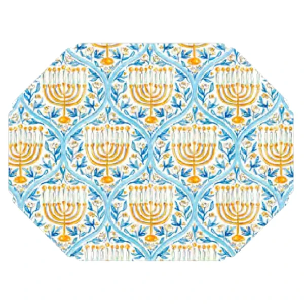 Rosanne Beck Menorah Posh Die-Cut Placemats (10 pack)