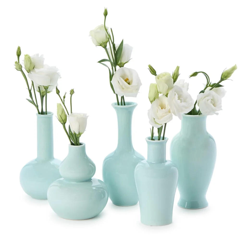 Two's Company Assorted Aquamarine Vases
