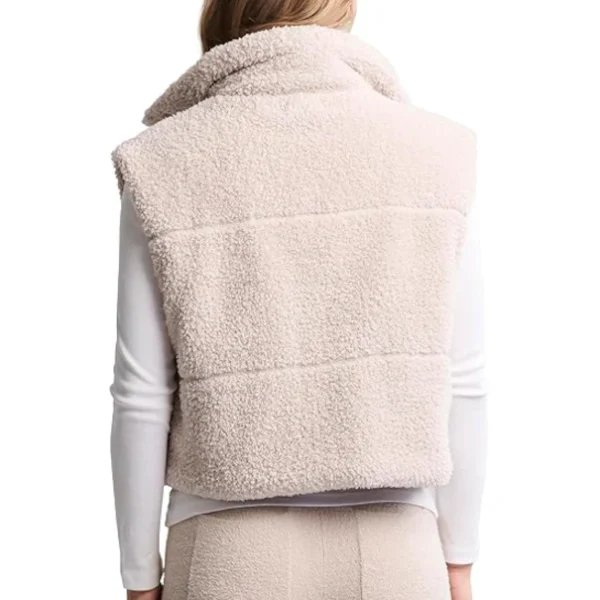 Barefoot Dreams Brushed CozyChic Puffer Vest - Stone