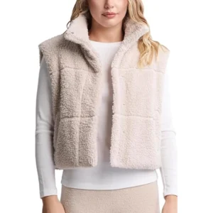 Barefoot Dreams Brushed CozyChic Puffer Vest - Stone