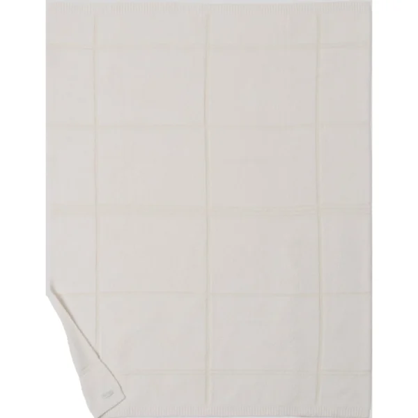 Barefoot Dreams CozyChic Cotton Tonal Plaid Throw - Cream