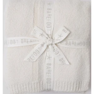 Barefoot Dreams CozyChic Cotton Tonal Plaid Throw - Cream